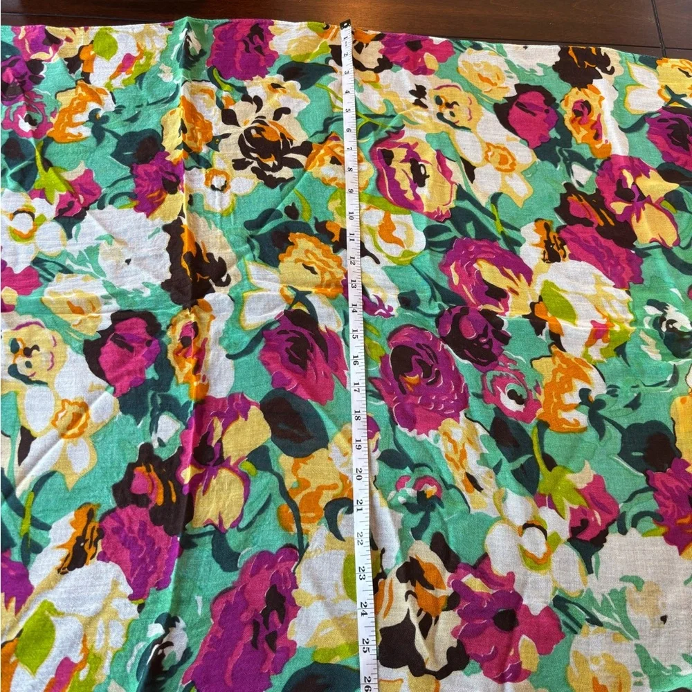 Betsey Johnson Floral Scarf 75” Long Viscose Lightweight Boho